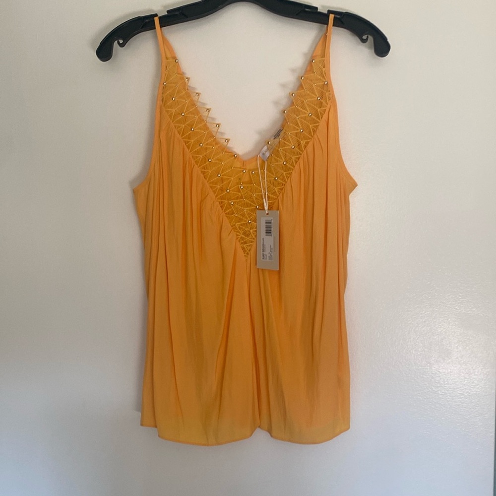 RAMY BROOK NWT 💛cami with V neck embellishments